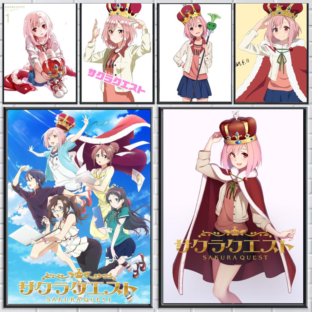 Office Quest - Anime S-Sakura Quest-T Plakat Samoprzylepny do